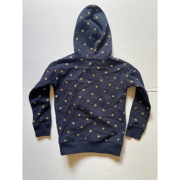 Crewcuts Navy Blue Cotton Blend Sweatsuit with Gold Stars and Hearts • Size S 🗣 - Picture 5 of 6
